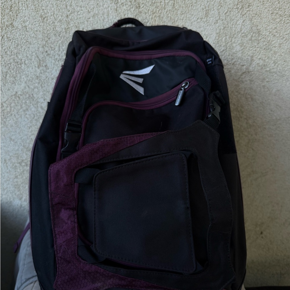 Stylish Black and Purple Softball Backpack